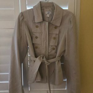 Loft zip up blazer/jacket with tie